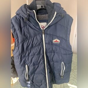 Superdry Premium Black Label Hooded Puffer Vest – Men’s L